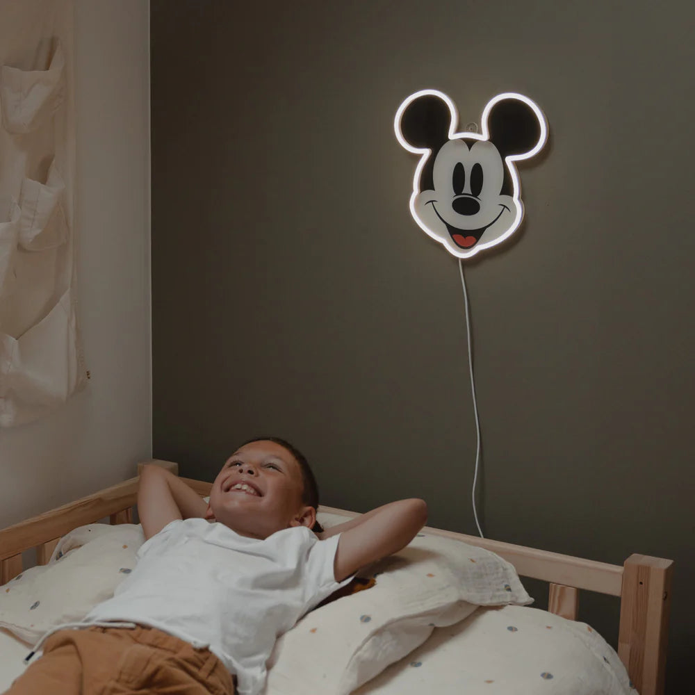 Mickey Printed Face - Néon LED - Yellow Pop