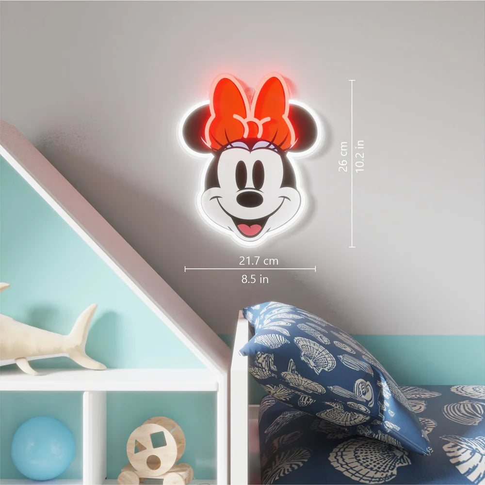 Minnie Printed Face - Néon LED - Yellow Pop