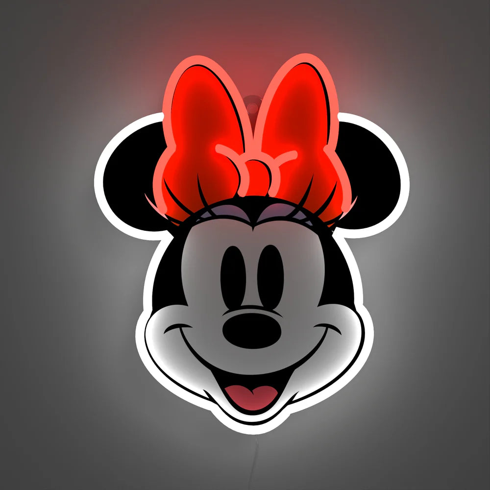 Minnie Printed Face - Néon LED - Yellow Pop