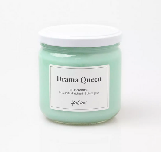 Drama Queen - Bougie parfumée Amazonite, Bois de Gaïac et Patchouli - YesCire!