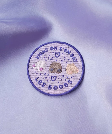 On s'en bats les boobs - patch thermocollant - fabriqué à Paris par Malicieuse