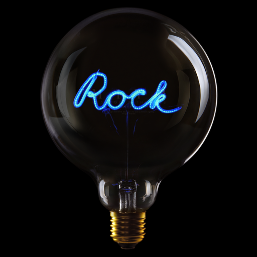 Rock - Ampoule à message LED - Message in the bulb