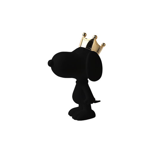 Snoopy Couronne -figurine en résine noir mat 27cm - Leblon Delienne